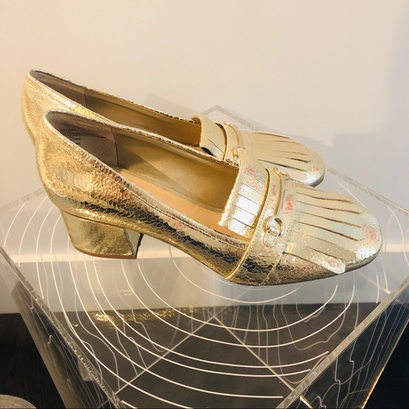 Gold metallic 2-inch heels - Picture 2 of 4